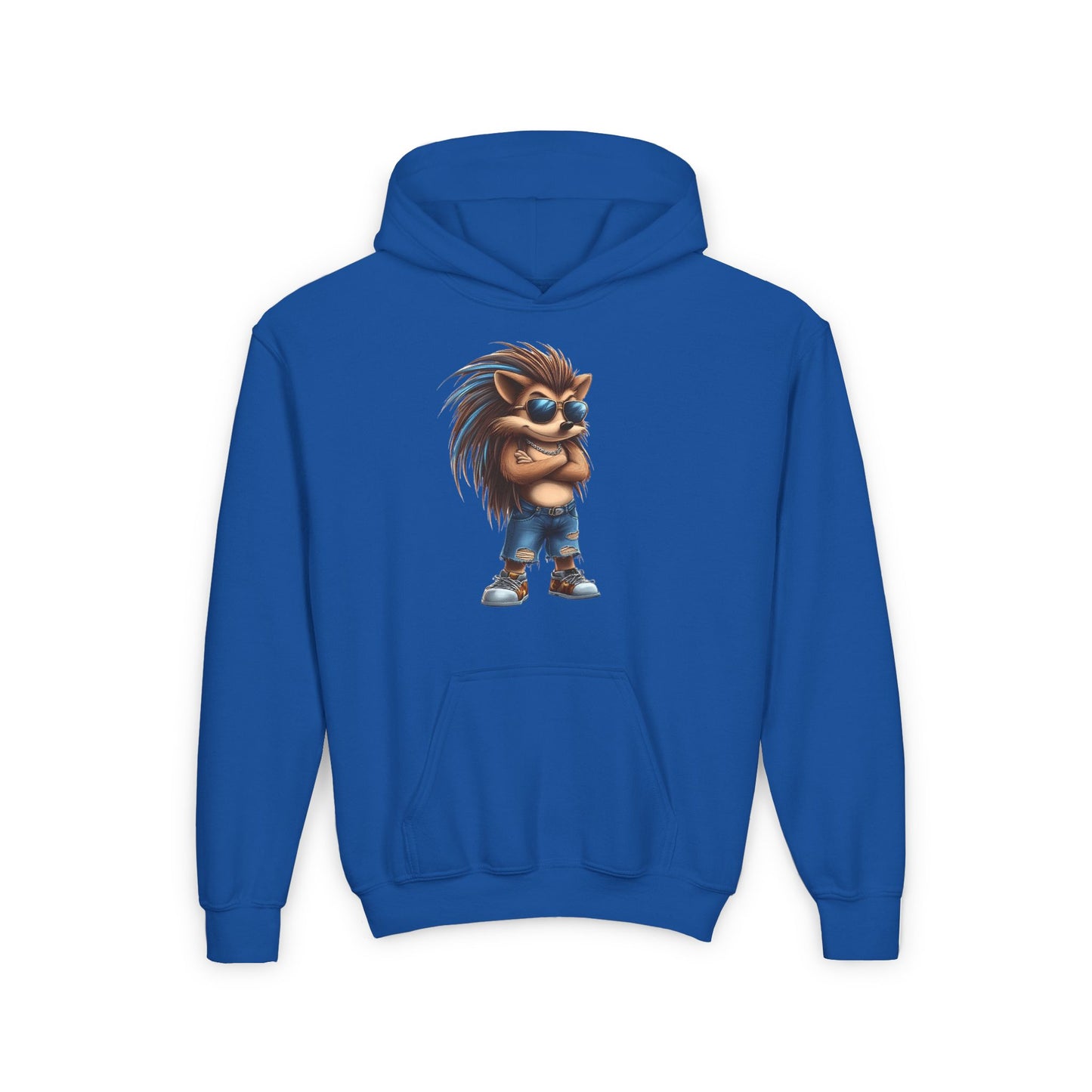 Youth Heavy Blend Hooded Sweatshirt (Cool Hedgehog)