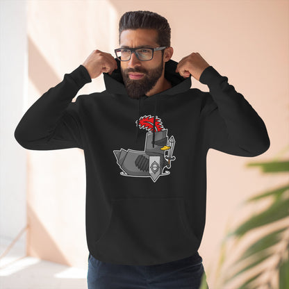Three-Panel Fleece Hoodie (Knight Duck)