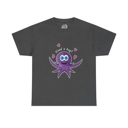 Unisex Heavy Cotton Tee (Octopus Hug)