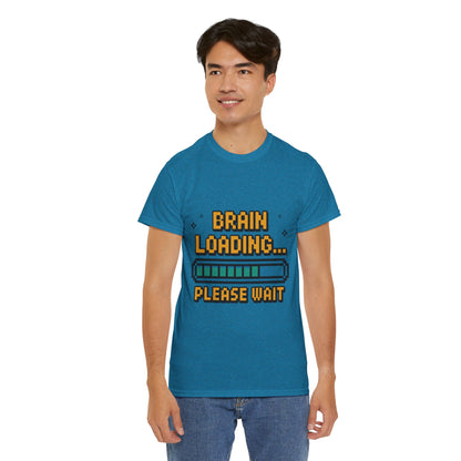 Unisex Heavy Cotton Tee (Brain Loading...Please Wait)