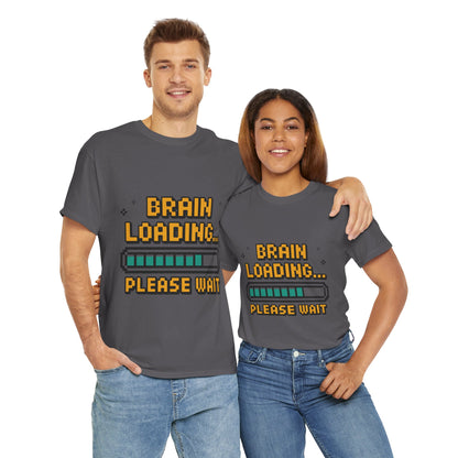 Unisex Heavy Cotton Tee (Brain Loading...Please Wait)