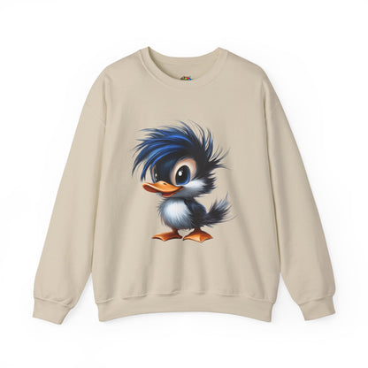 Unisex Heavy Blend™ Crewneck Sweatshirt (Blue Hair Duck)