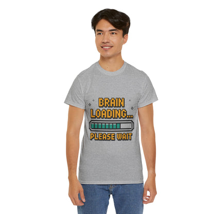 Unisex Heavy Cotton Tee (Brain Loading...Please Wait)