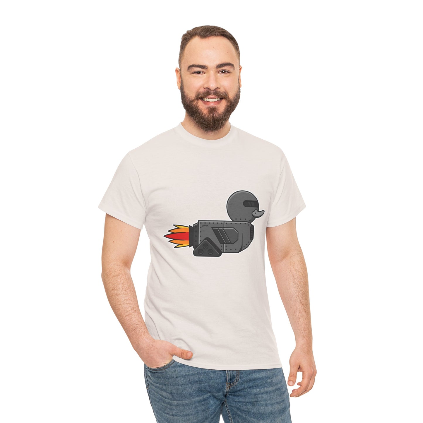 Unisex Heavy Cotton Tee (Robot Duck)