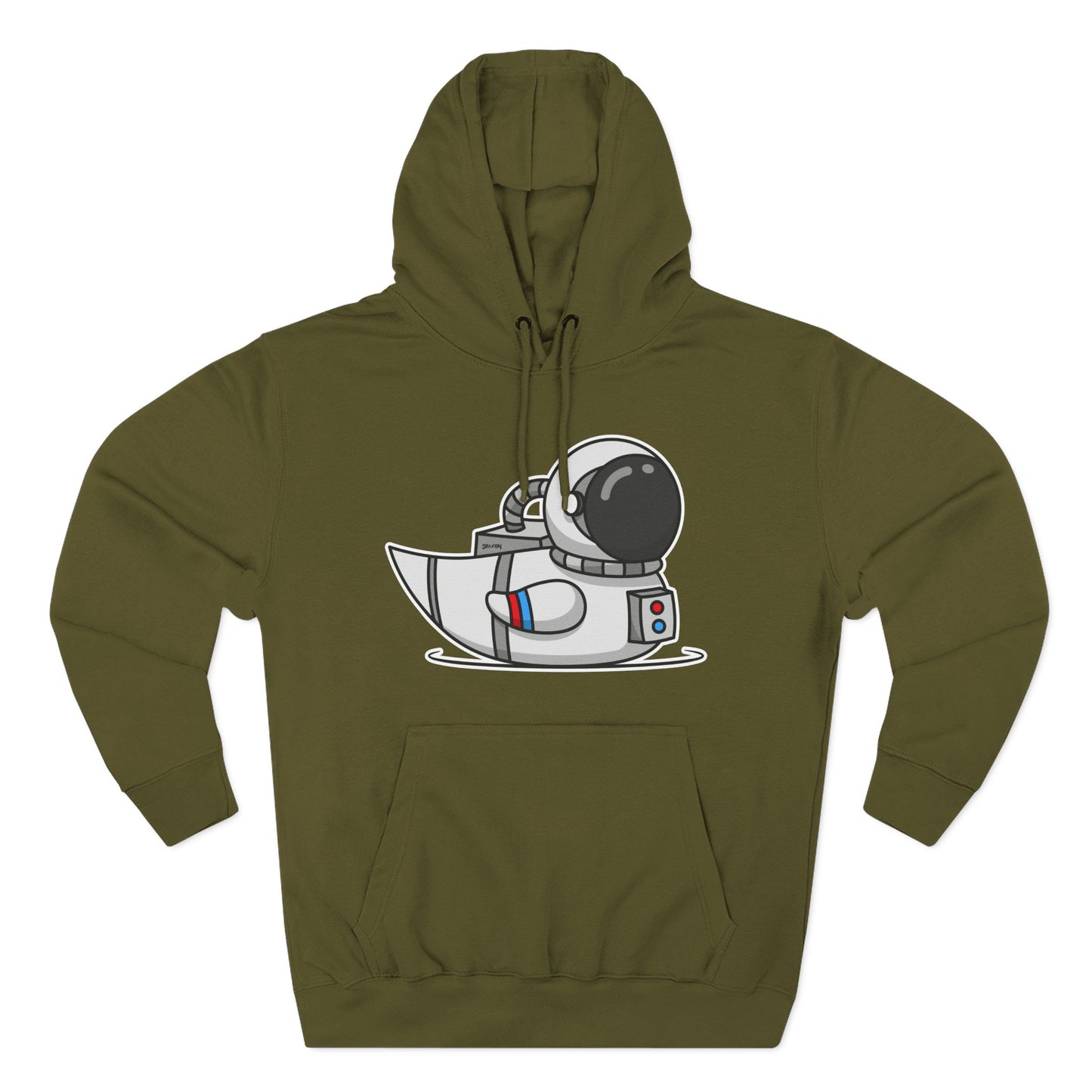 Three-Panel Fleece Hoodie (Astronaut Duck)