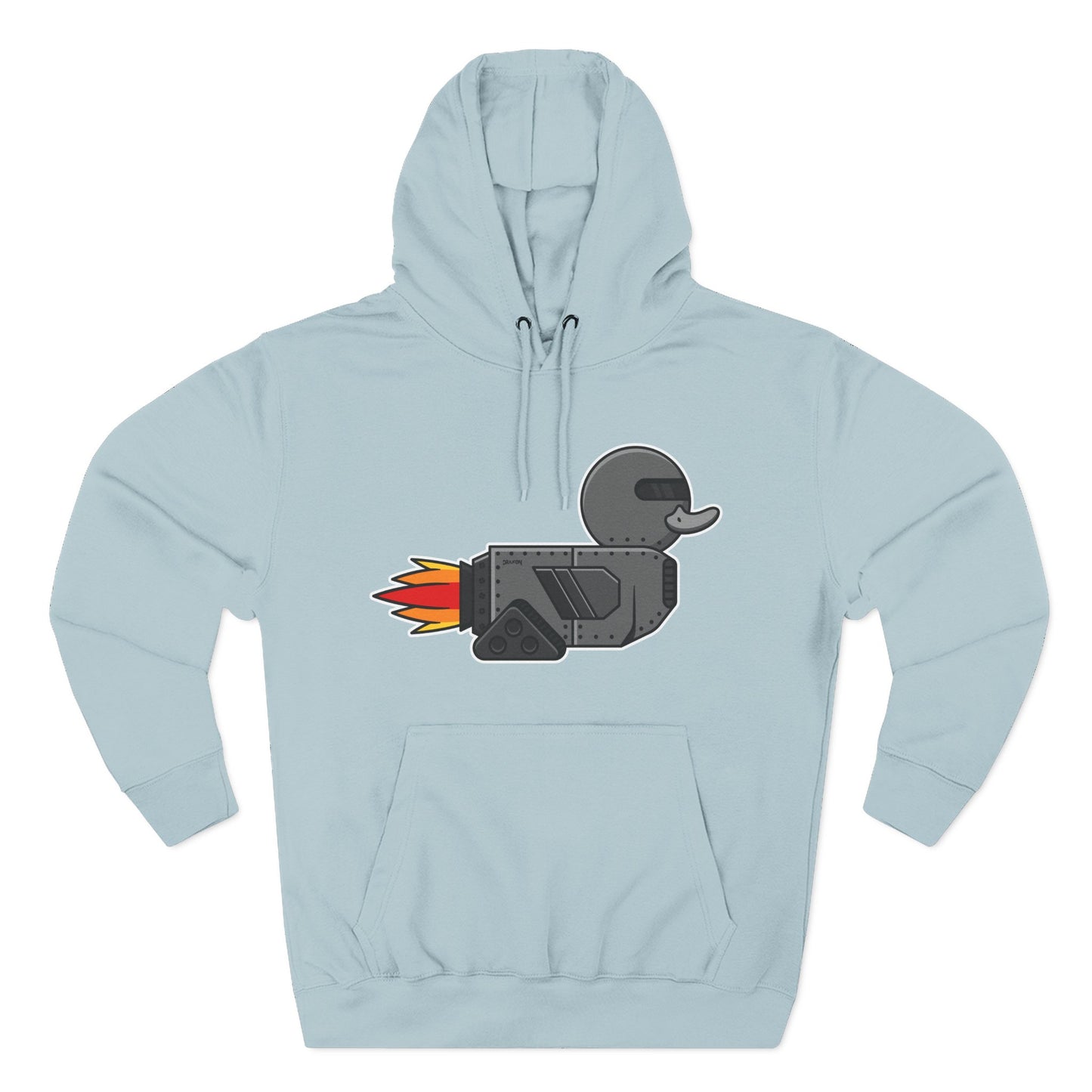 Three-Panel Fleece Hoodie (Robot Duck)
