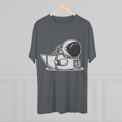 Unisex Tri-Blend Crew Tee (Astronaut Duck)
