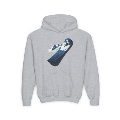 Youth Heavy Blend Hooded Sweatshirt (Mountain Snowboard)