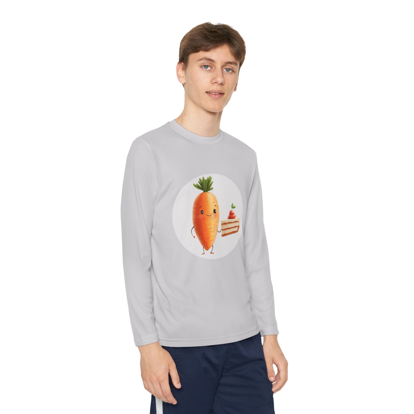 Youth Long Sleeve Competitor Tee (Carrot Cake)