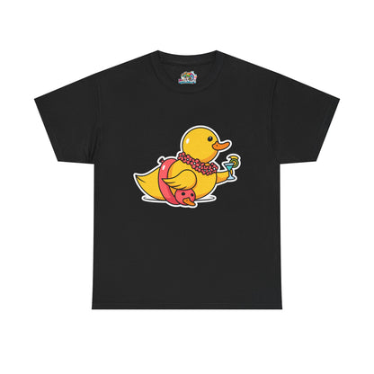 Unisex Heavy Cotton Tee (Tropical Duck)