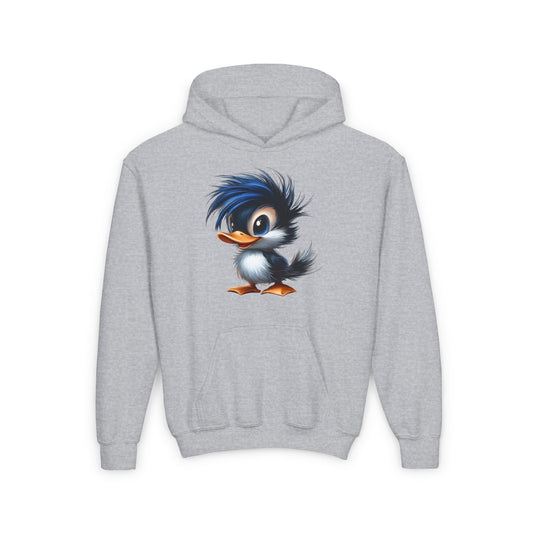 Youth Heavy Blend Hooded Sweatshirt (Blue Hair Duck)