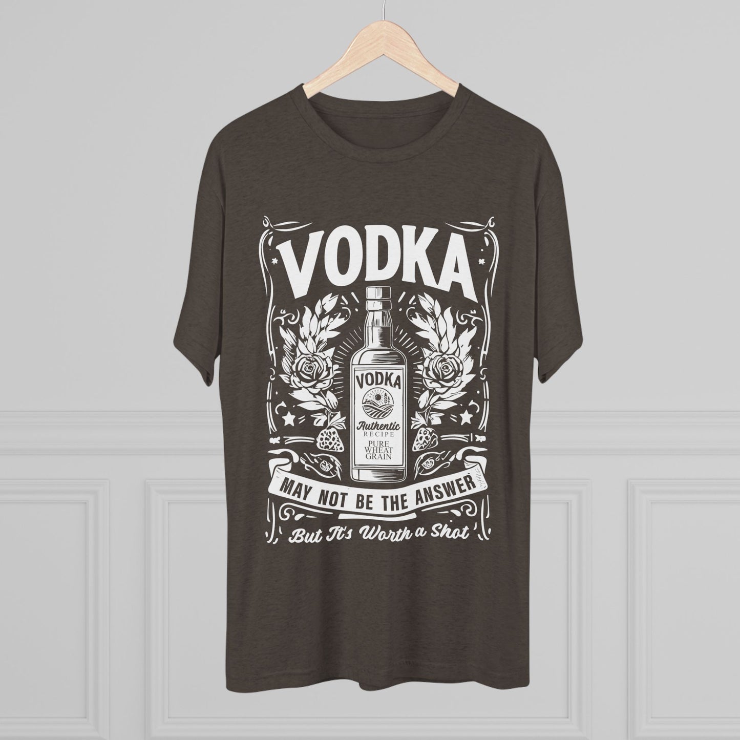 Unisex Tri-Blend Crew Tee (Vodka - Worth a Shot)