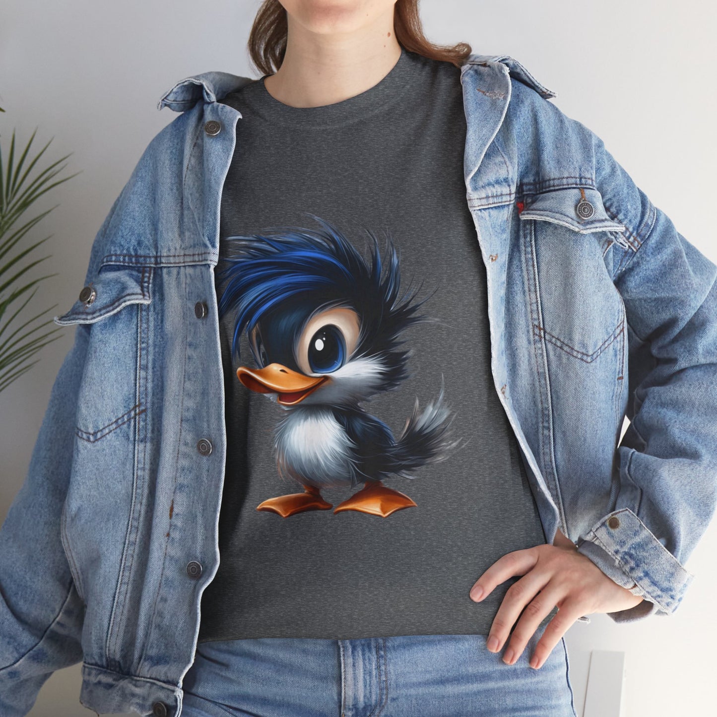 Unisex Heavy Cotton Tee (Blue Hair Duck)