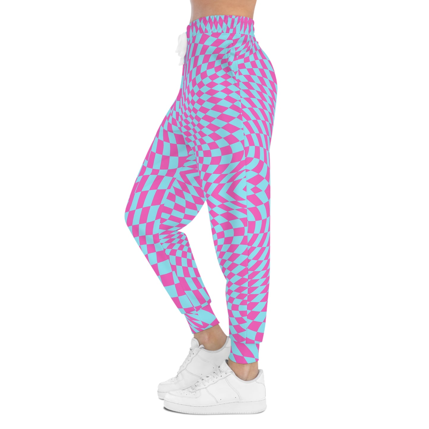 Athletic Joggers (Aqua-Pink Pixels)