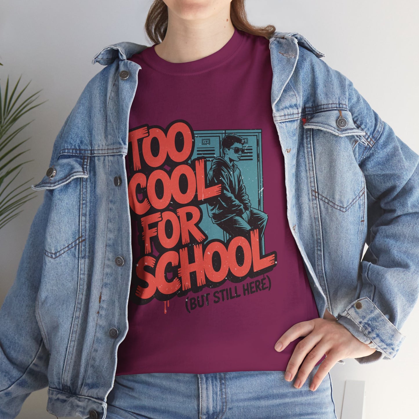 Unisex Heavy Cotton Tee (Too Cool For School)
