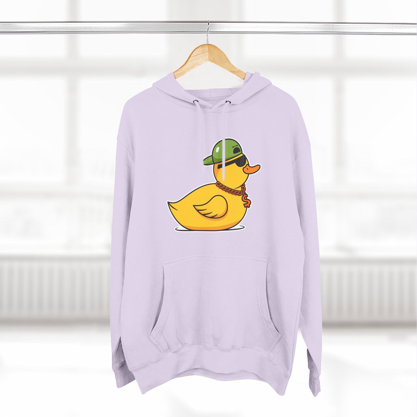 Three-Panel Fleece Hoodie (Gangster Duck)