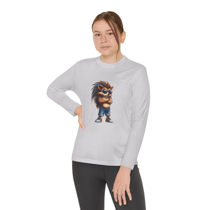 Youth Long Sleeve Competitor Tee (Cool Hedgehog)