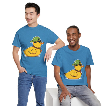 Unisex Heavy Cotton Tee (Gangster Duck)