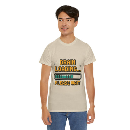 Unisex Heavy Cotton Tee (Brain Loading...Please Wait)