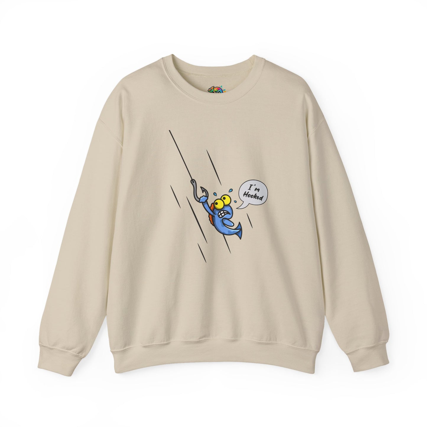 Unisex Heavy Blend™ Crewneck Sweatshirt (Fishing Hooked)