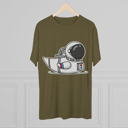 Unisex Tri-Blend Crew Tee (Astronaut Duck)