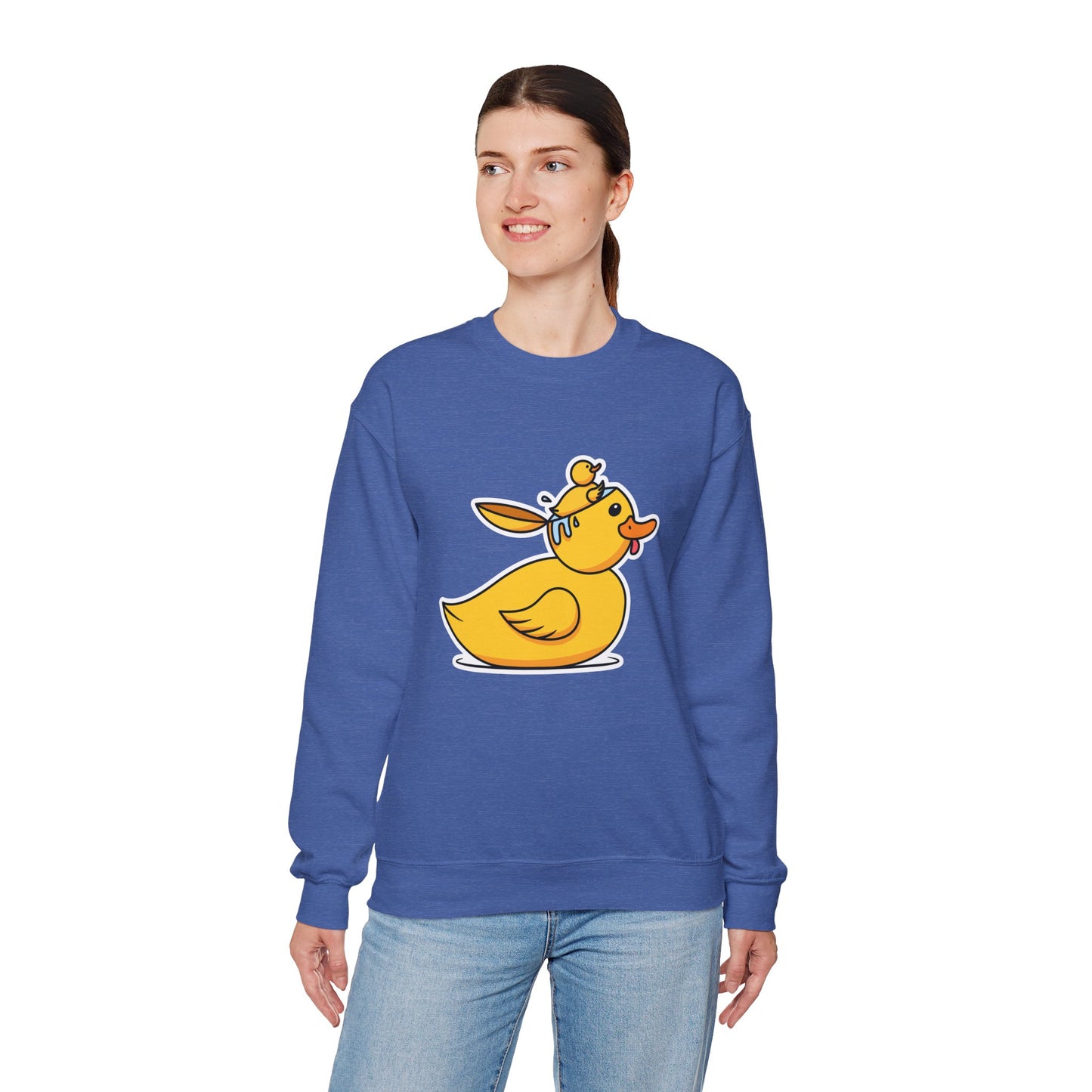 Unisex Heavy Blend™ Crewneck Sweatshirt (Duck Bird Brain)