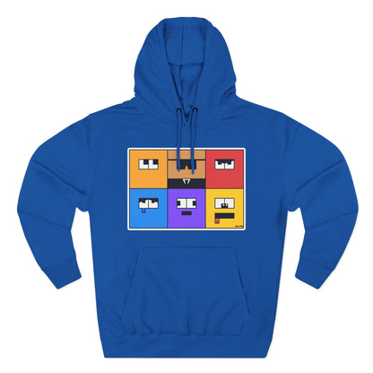 Three-Panel Fleece Hoodie (Emotion Blocks)