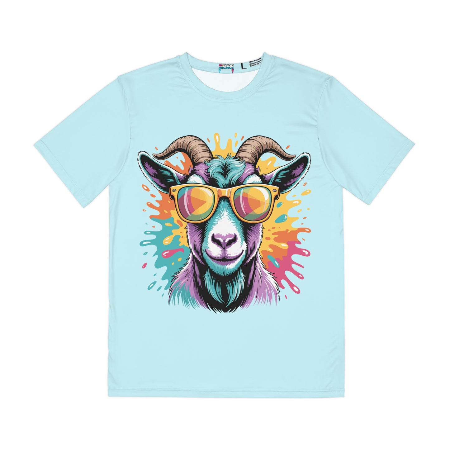 Men's Polyester Tee (Pastel Goat)