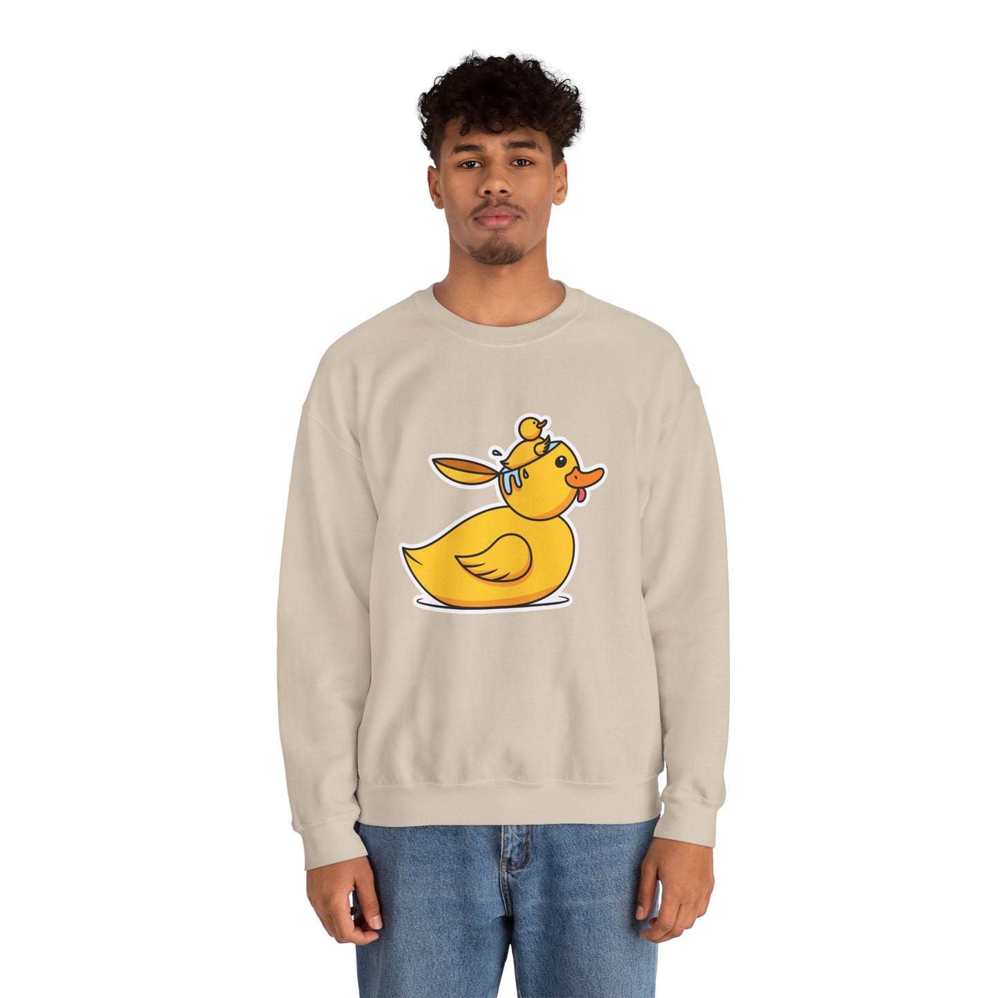 Unisex Heavy Blend™ Crewneck Sweatshirt (Duck Bird Brain)