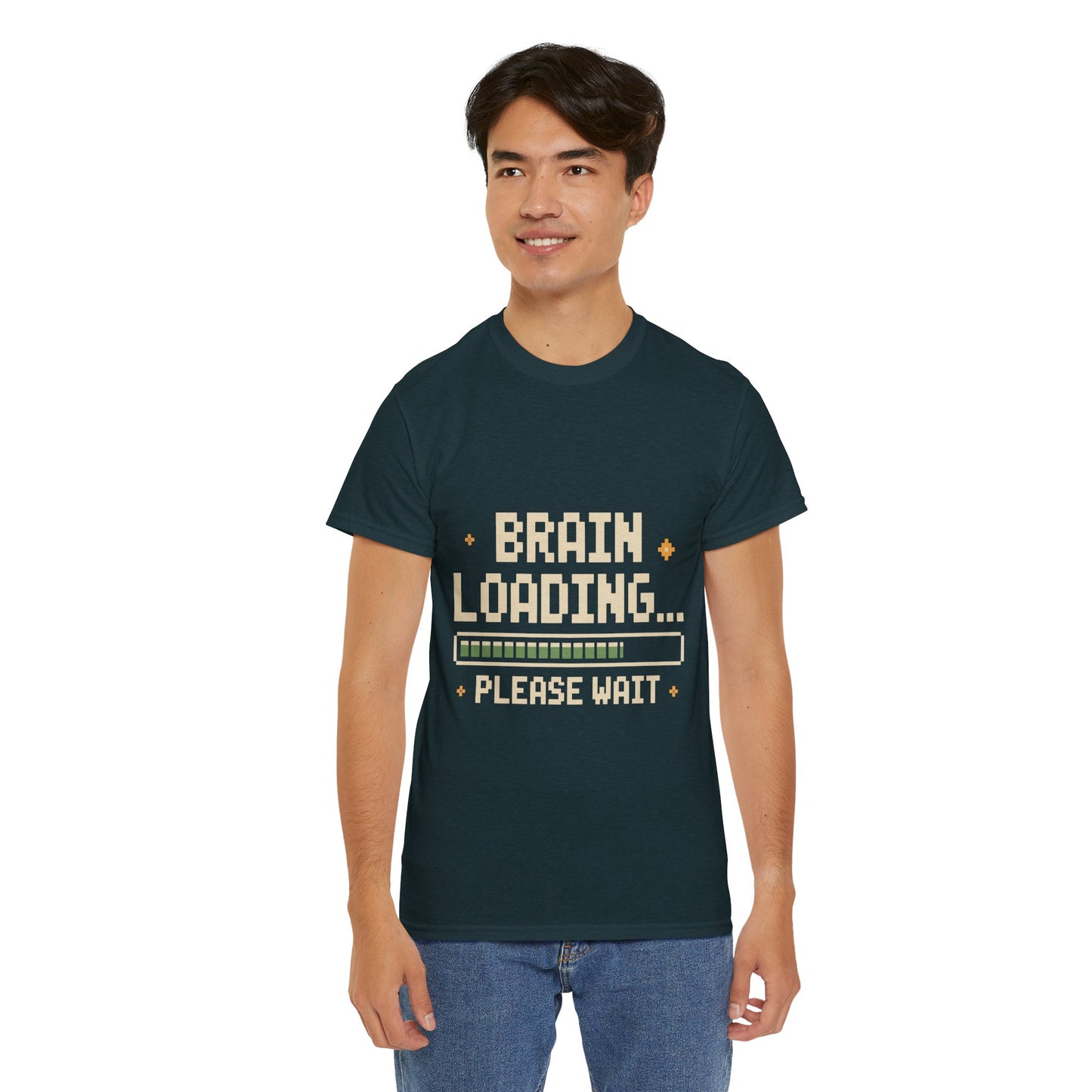 Unisex Heavy Cotton Tee (Brain Loading...Please Wait)