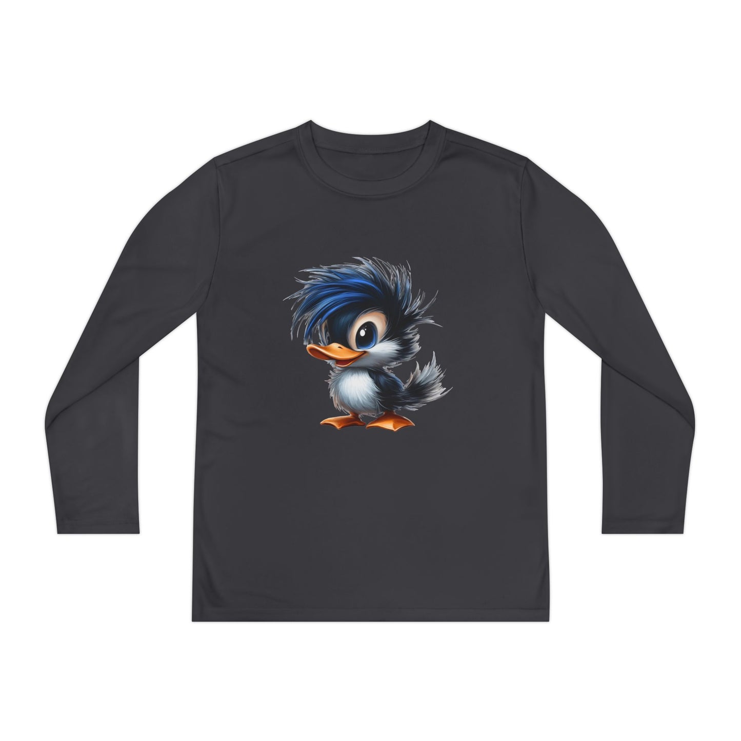 Youth Long Sleeve Competitor Tee (Blue Hair Duck)