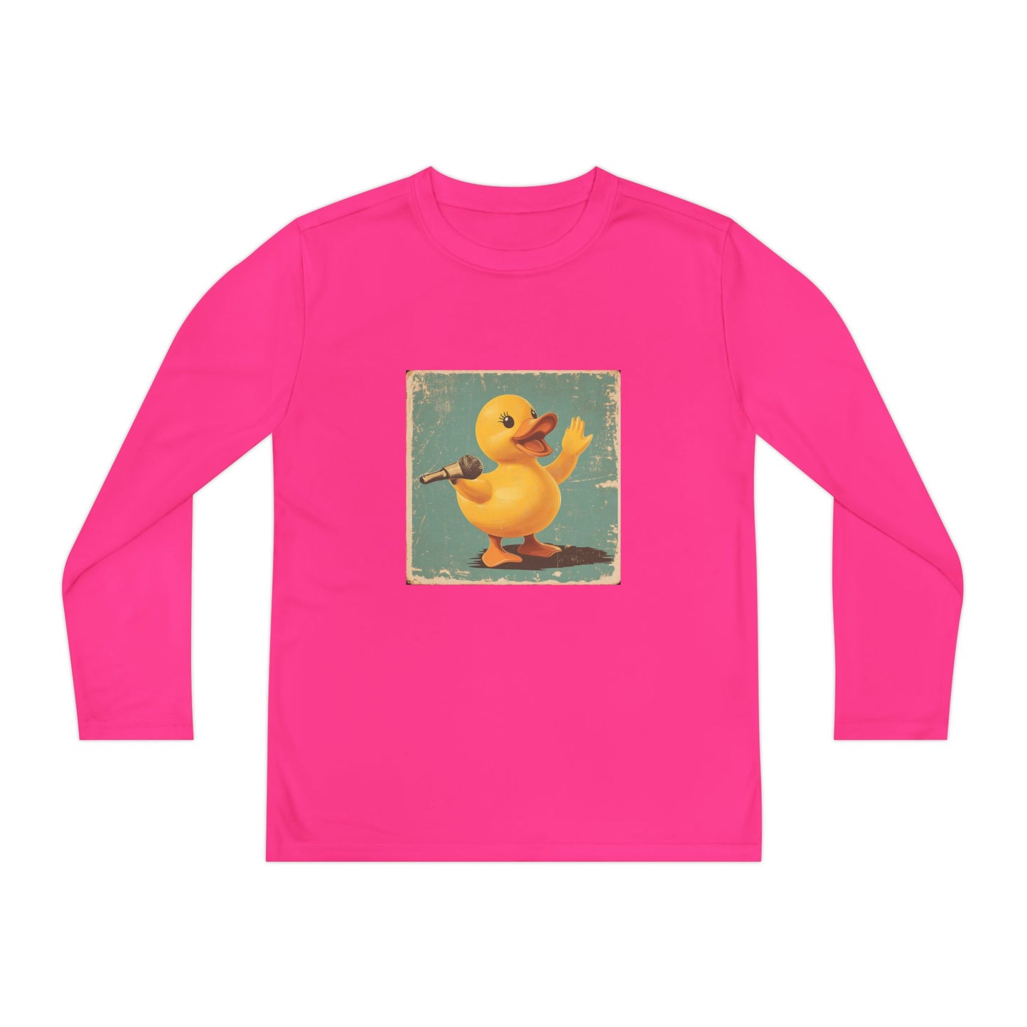 Youth Long Sleeve Competitor Tee (Karaoke Duck)