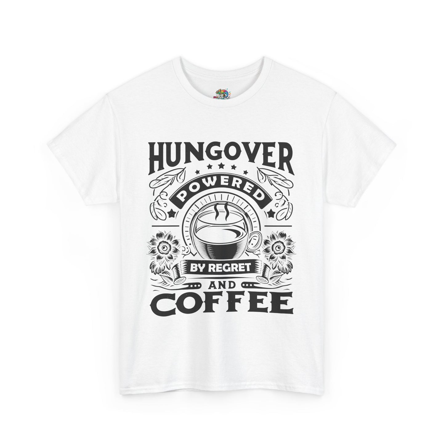 Unisex Heavy Cotton Tee (Hungover - Powered by Coffee)