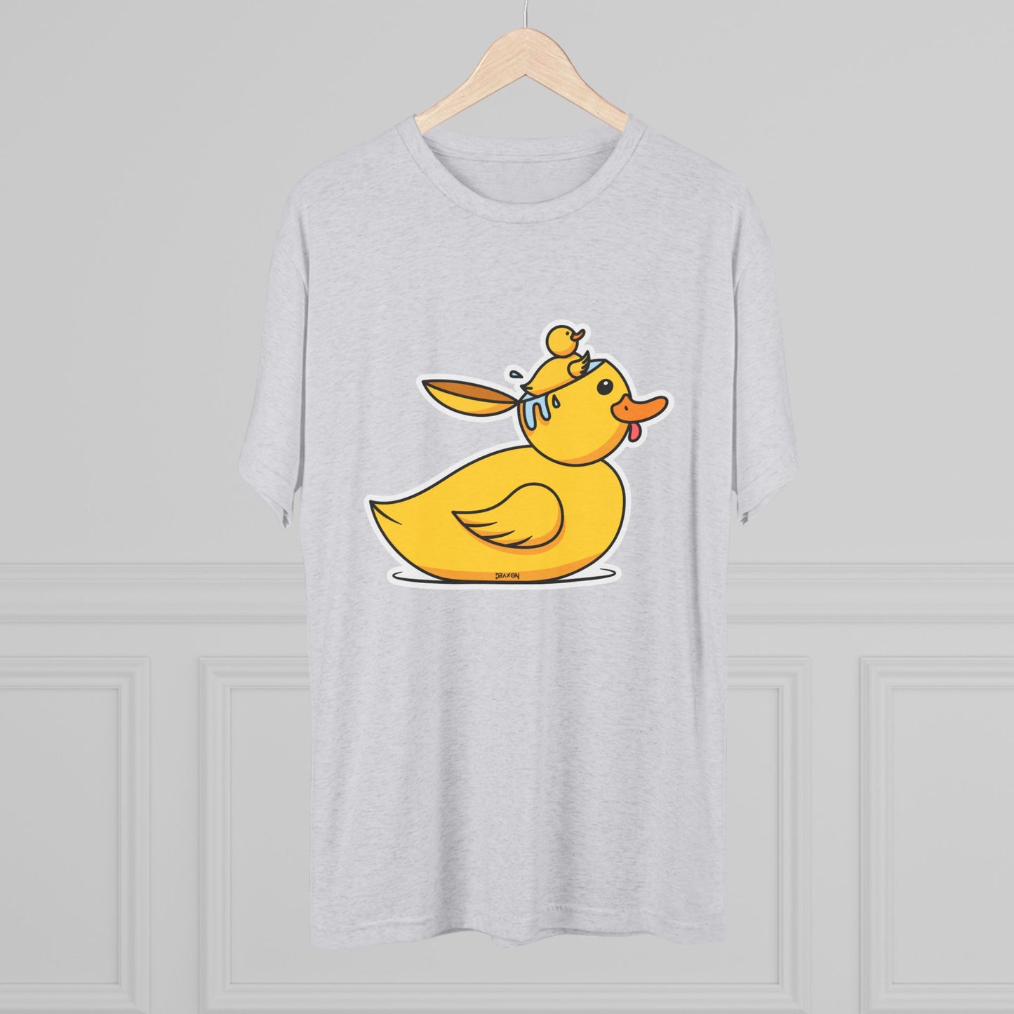 Unisex Tri-Blend Crew Tee (Duck Bird Brain)