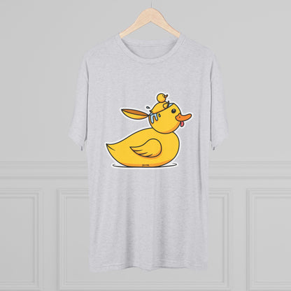 Unisex Tri-Blend Crew Tee (Duck Bird Brain)