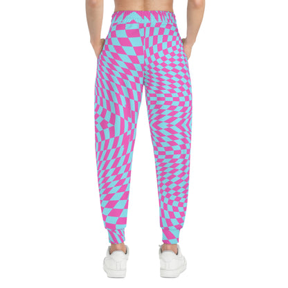 Athletic Joggers (Aqua-Pink Pixels)