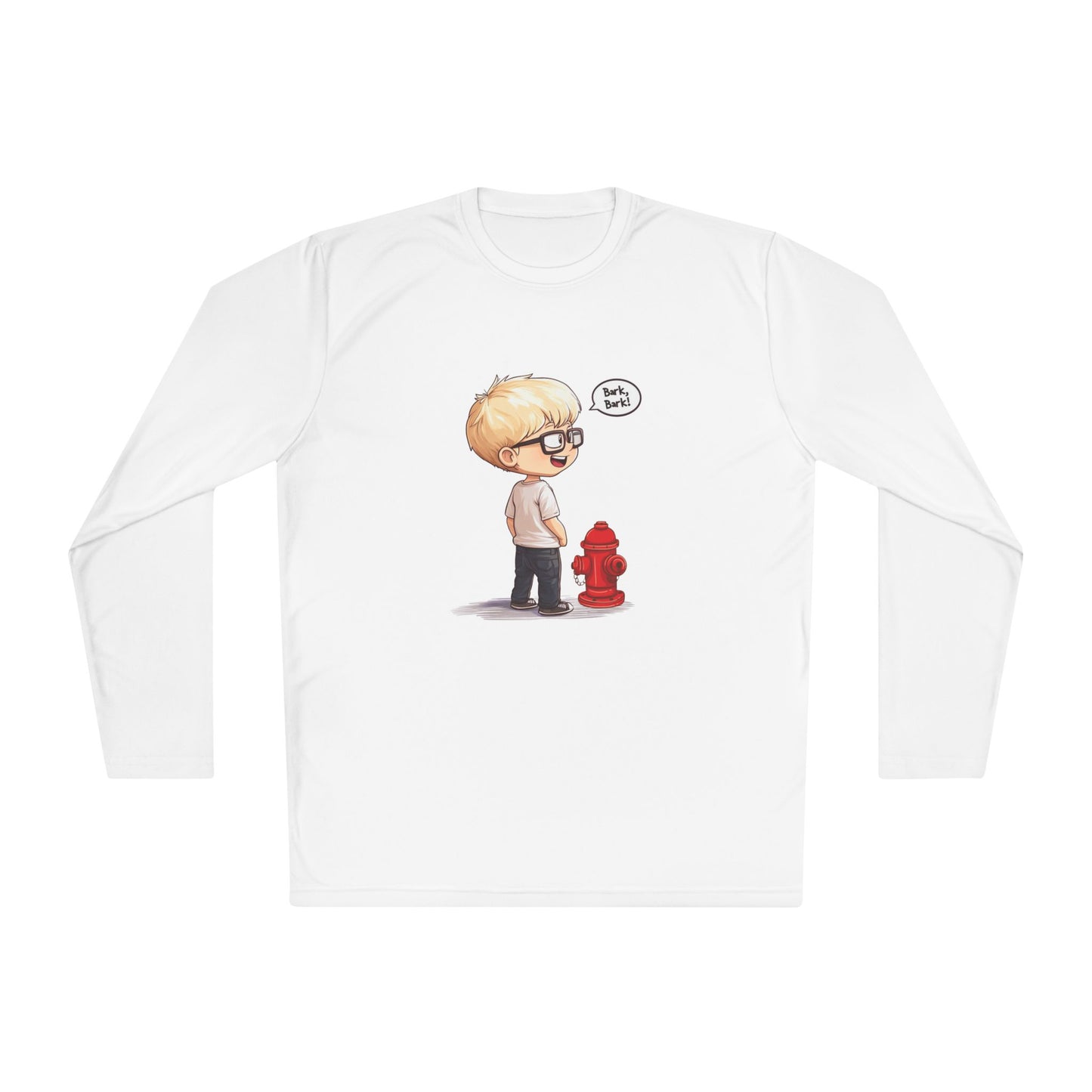 Unisex Lightweight Long Sleeve Tee (Bark Bark)