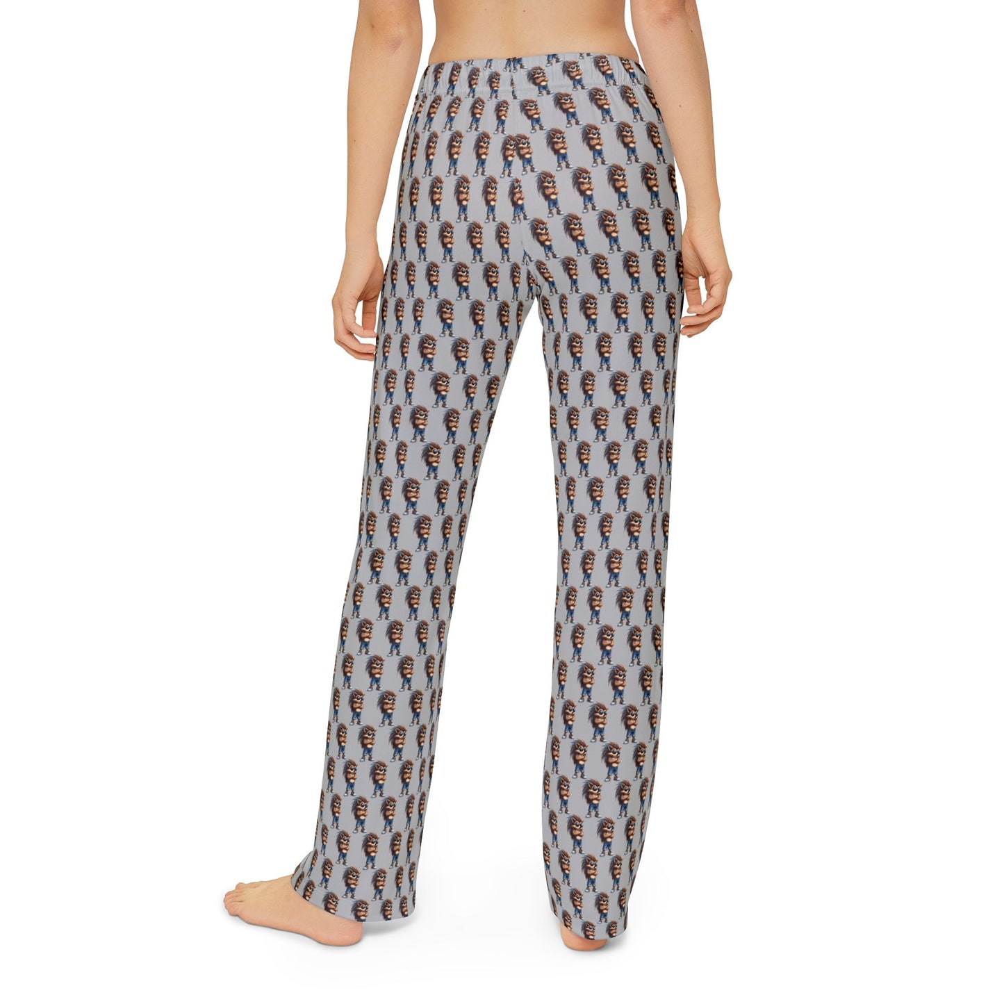 Kids Lounge Pants -AOP Light Grey (Cool Hedgehog)