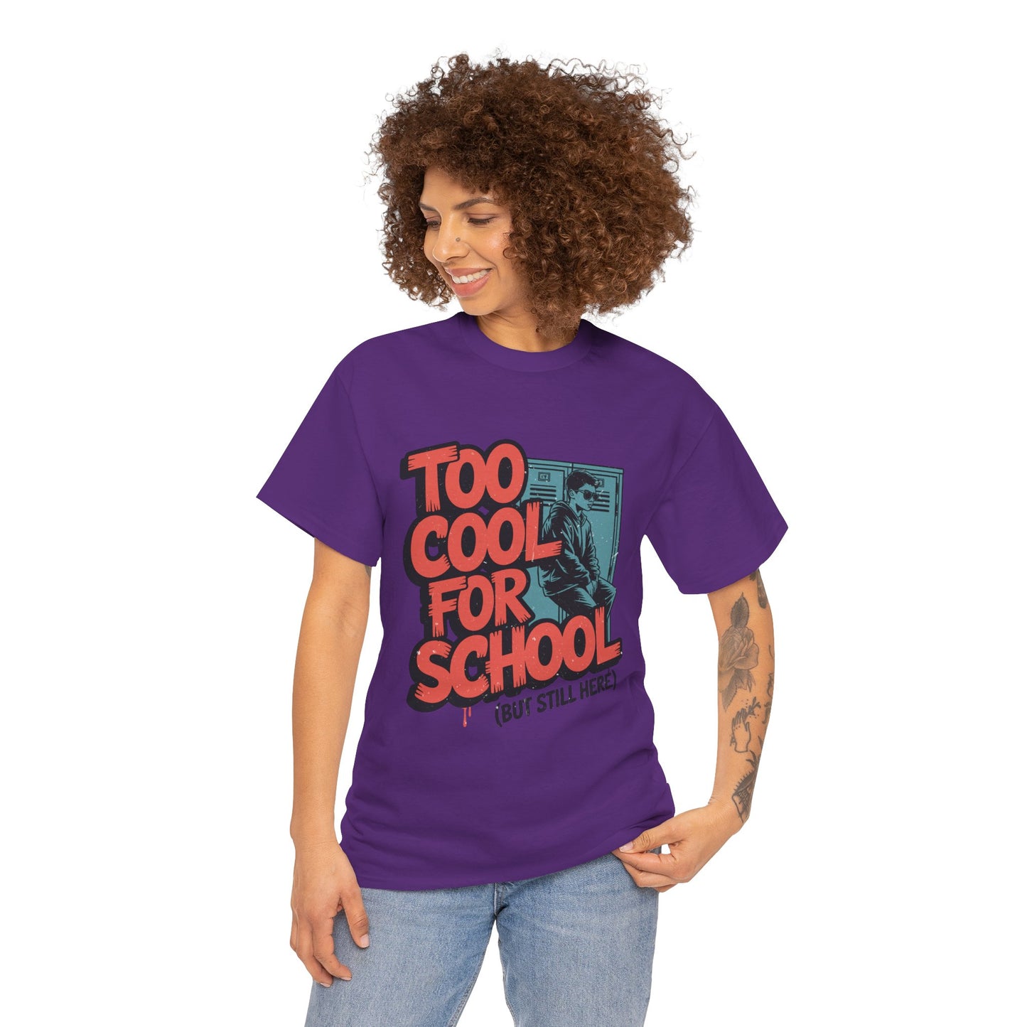 Unisex Heavy Cotton Tee (Too Cool For School)