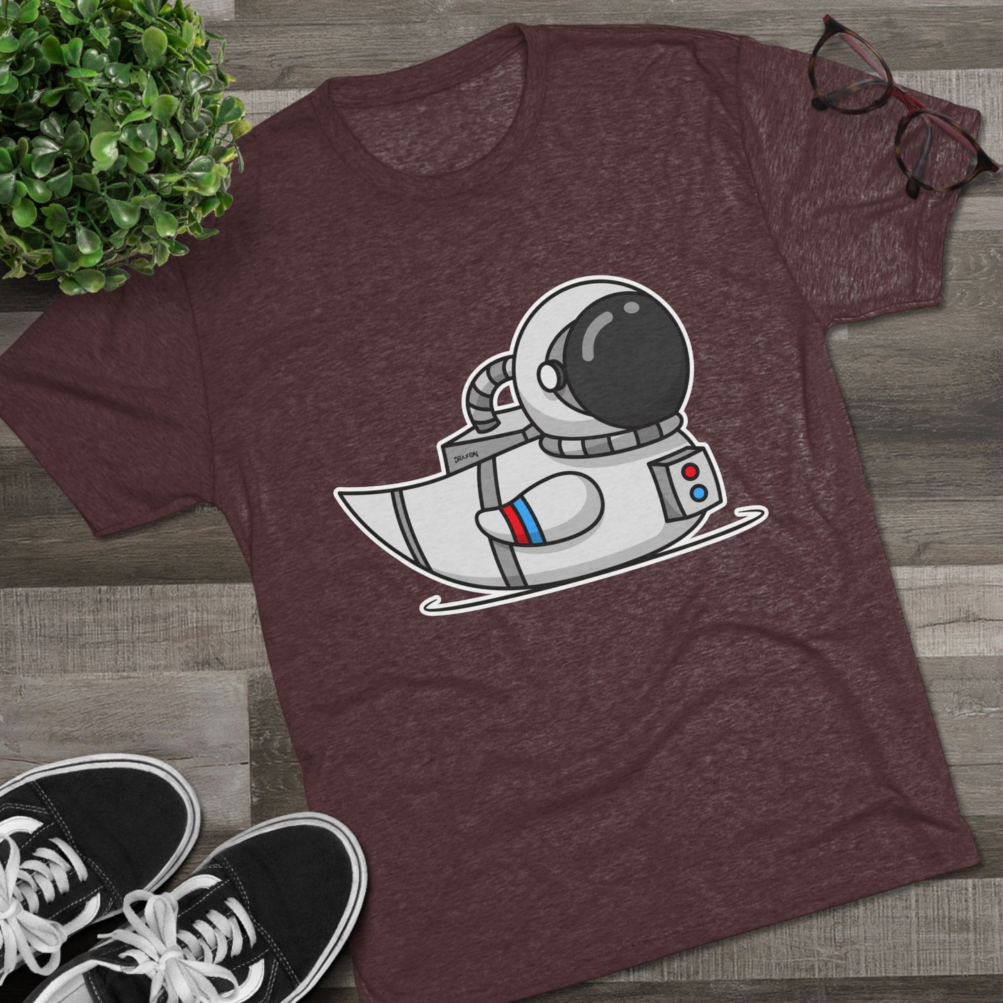 Unisex Tri-Blend Crew Tee (Astronaut Duck)