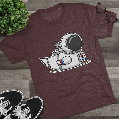 Unisex Tri-Blend Crew Tee (Astronaut Duck)