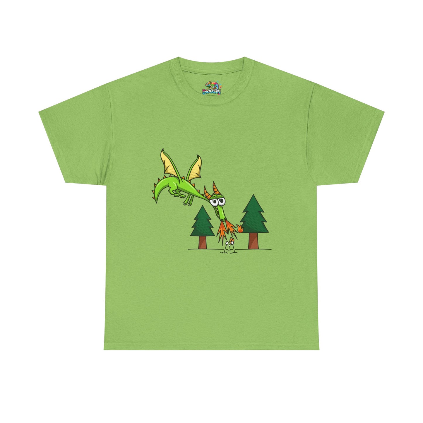 Unisex Heavy Cotton Tee (Flaming Dragon)