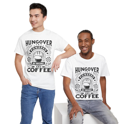 Unisex Heavy Cotton Tee (Hungover - Powered by Coffee)