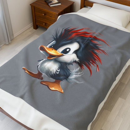 Velveteen Plush Blanket (Red Hair Duck)