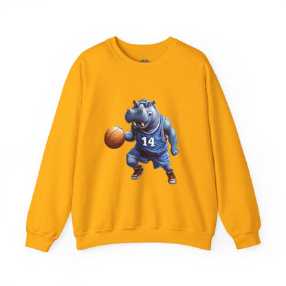 Unisex Heavy Blend™ Crewneck Sweatshirt (Hippo Baller)