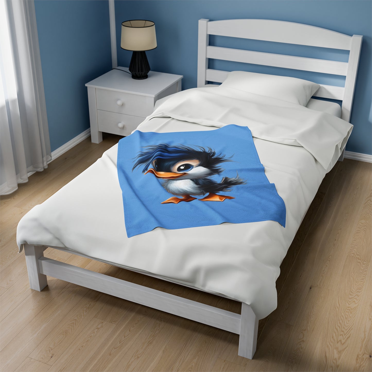 Velveteen Plush Blanket (Blue Hair Duck)