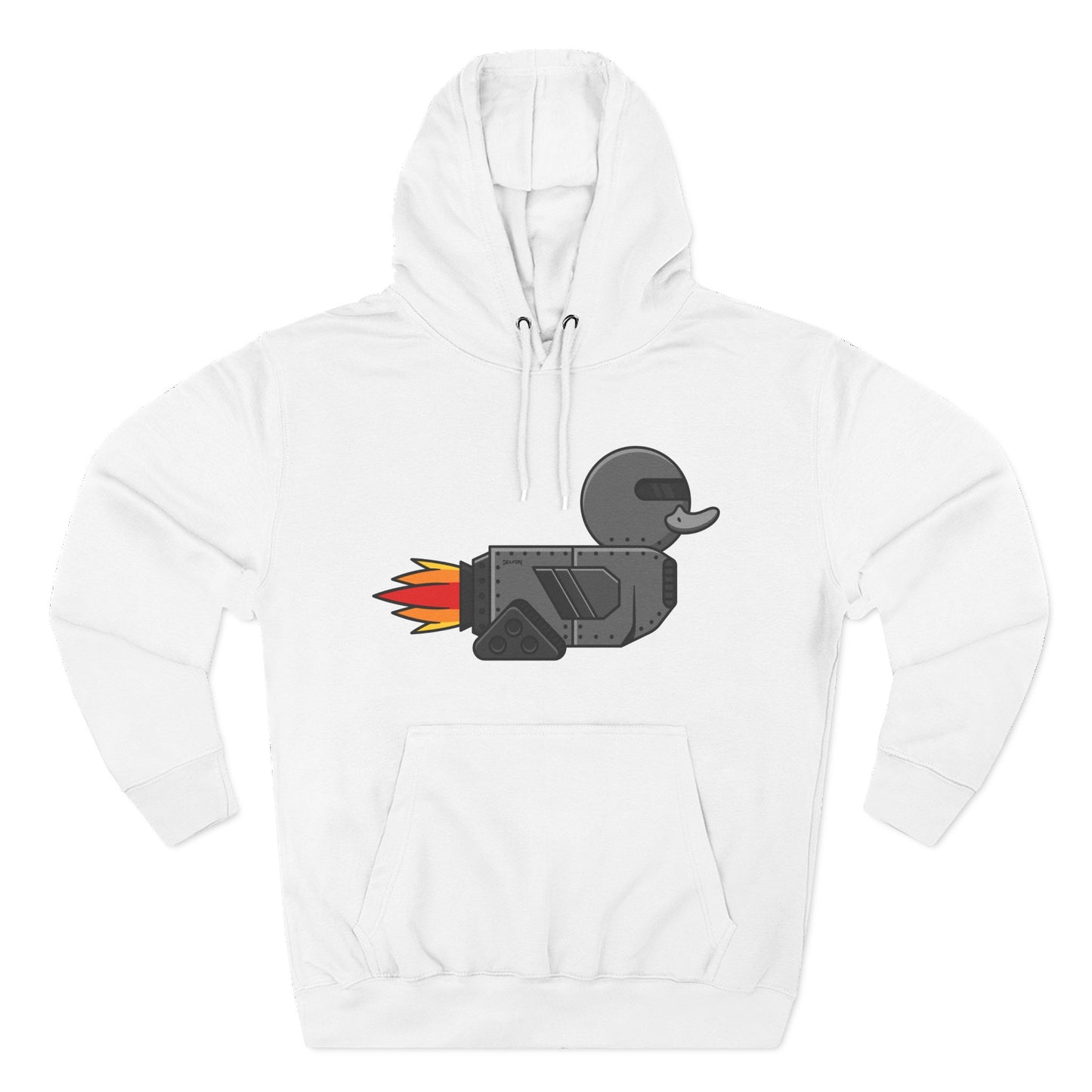 Three-Panel Fleece Hoodie (Robot Duck)