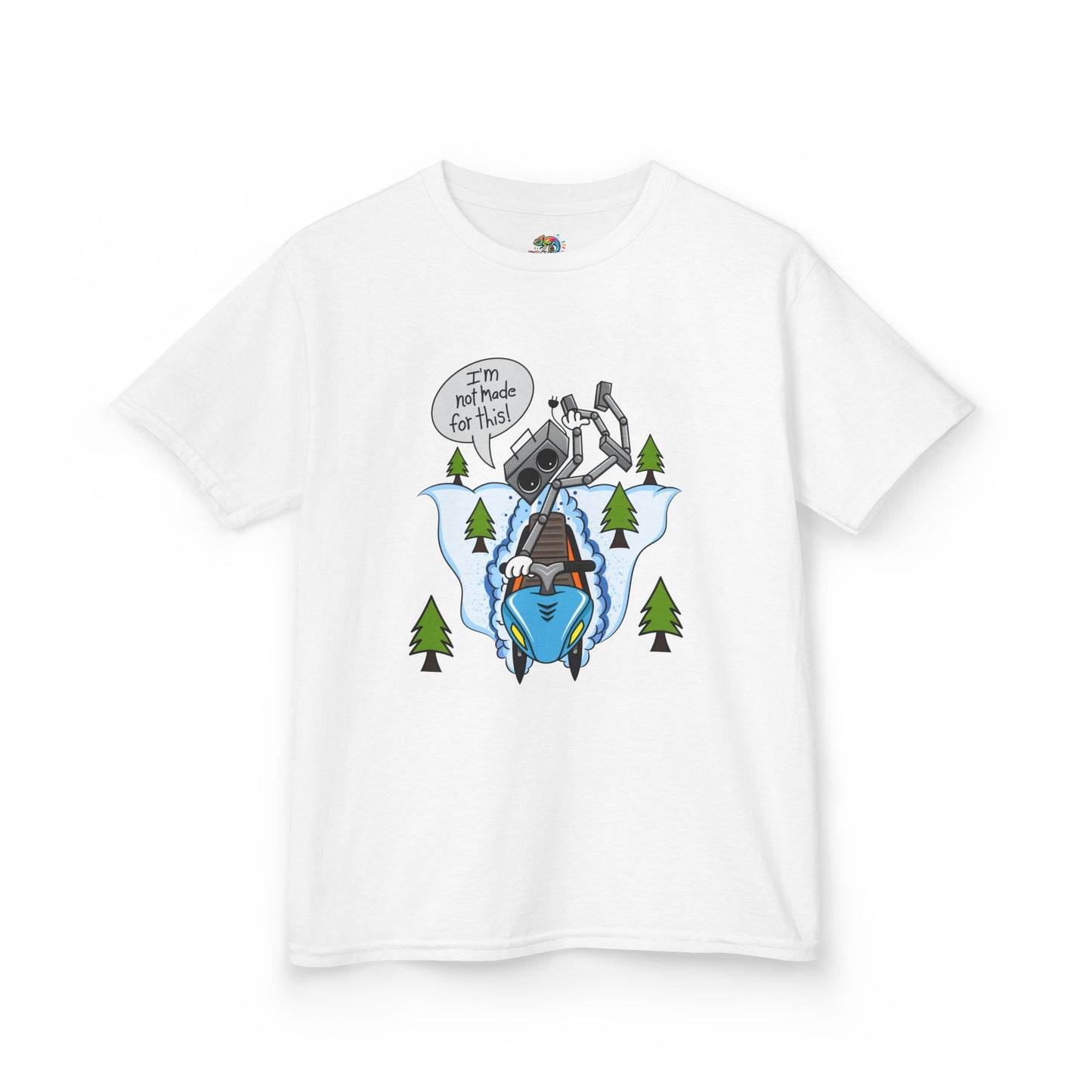 Kids Heavy Cotton T-Shirt (I'm not made for this - Snowmobiler)