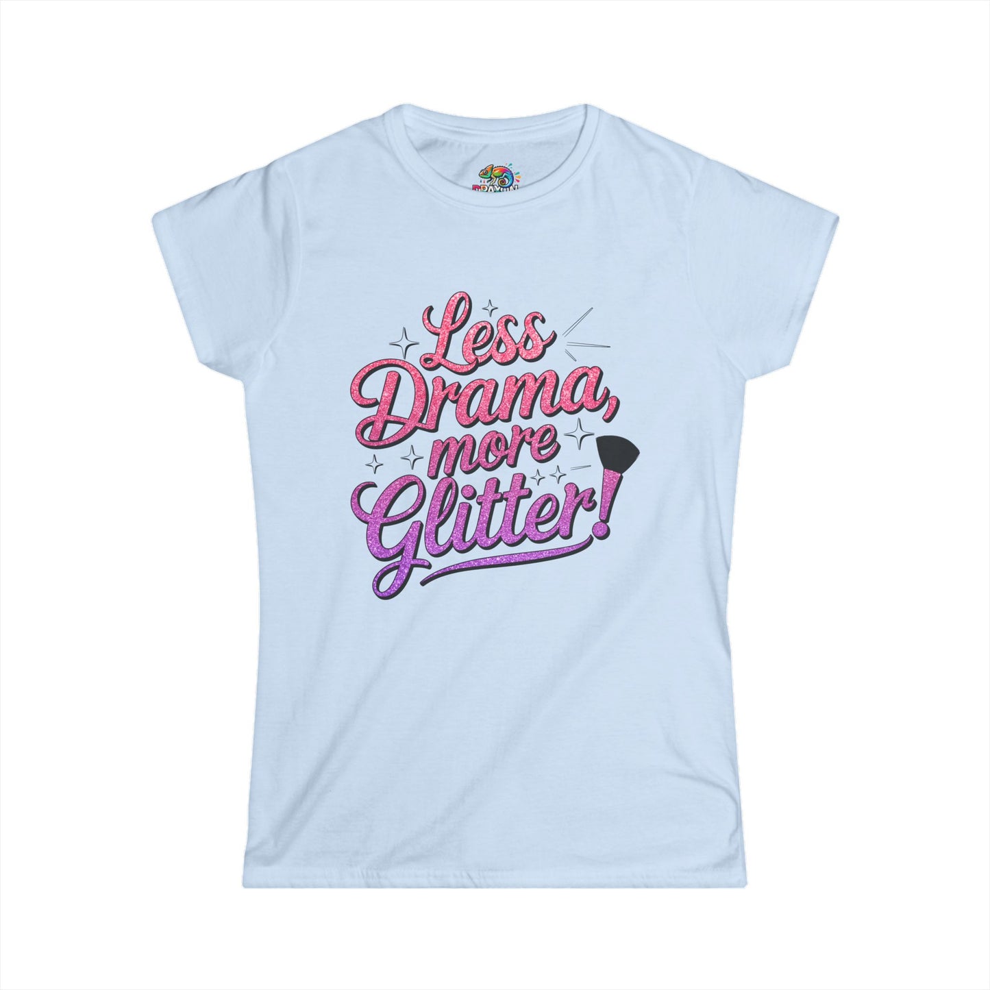 Women's Softstyle Tee (Less Drama More Glitter)