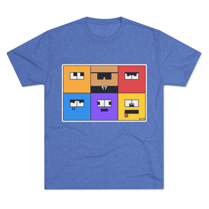 Unisex Tri-Blend Crew Tee (Emotion Blocks)